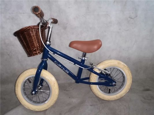 2022 Stile Bambini Camminare Bici per Bambino con Cesto Wicker Frontale e pneumatici Wanda da 12 pollici