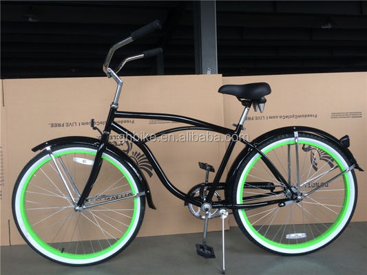 Cerchiera in lega di alluminio verde 26 pollici Schwinn Beach Cruiser Bike per uomini Peso lordo 18 kg