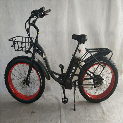 48V Voltage Adult Hybrid Electric Fat Tire Bike 2024 Step Thru Modello 31 60 km di autonomia