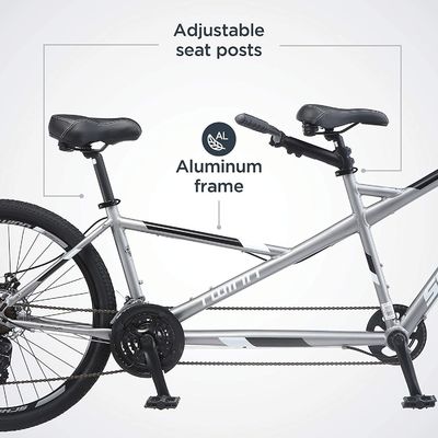 Bicicletta a doppia persona Tandem 26&quot; 21s Ingranaggi 1 Velocità 120kg Capacità di carico Popolare scelta