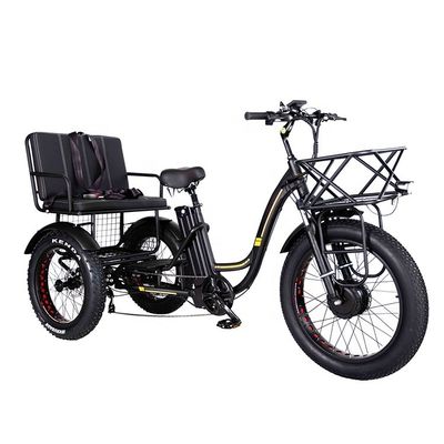 Triciclo elettrico leggero a telaio in alluminio 48V 750W 21AH 50KM/H per passeggeri adulti