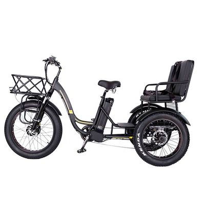 Triciclo elettrico leggero a telaio in alluminio 48V 750W 21AH 50KM/H per passeggeri adulti