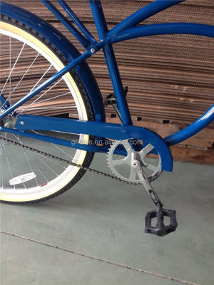 26 pollici uomo Beach Cruiser Bike con porta posteriore e Single Speed Hard Frame Steel