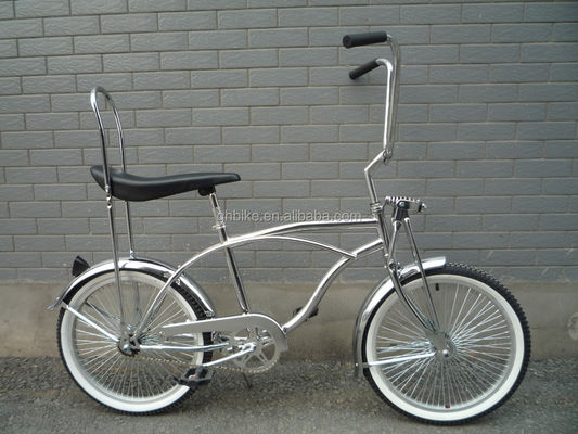 20 pollici CE certificato cromo verniciatura lowrider bicicletta da crociera spiaggia con sella di banane
