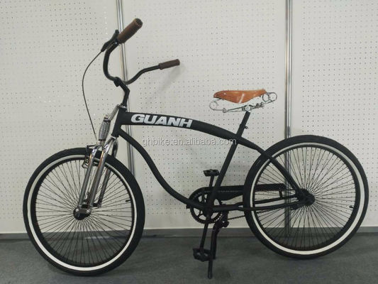 26 pollici uomo single velocità Vintage Spring Fork Beach Cruiser per la competizione Flatland