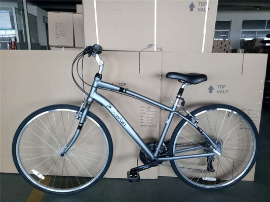 21 velocità Urban Fitness Bike Double V Brake Comfort Hybrid Bike senza sospensione a forcella