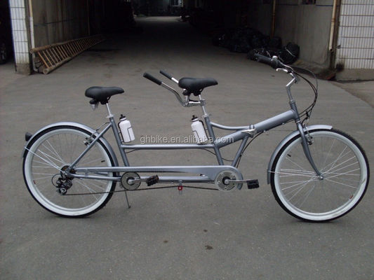 Shimano 7 velocità Tandem Bike 26 &quot;Tandem bicicletta pieghevole con telaio in acciaio e due sedili