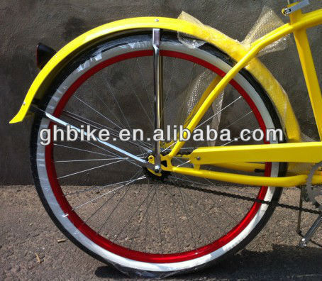 2017 Single Speed Beach Cruiser Bike con scaffale anteriore e telaio in alluminio leggero