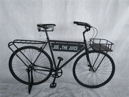 Promozione Pubblicità 28 pollici colore verde stile vintage adulti uomini retro bicicletta con grande bandiera