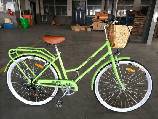 Bicicletta ibrida vintage da 7 marce da donna con telaio in lega di alluminio da 26 pollici e capacità di carico 160 kg