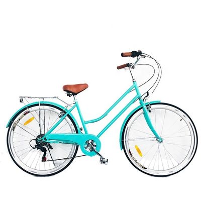 CPSC Colorato 700C CE Hi-Steel Lady City Bike con cerchiera in alluminio e 7 velocità