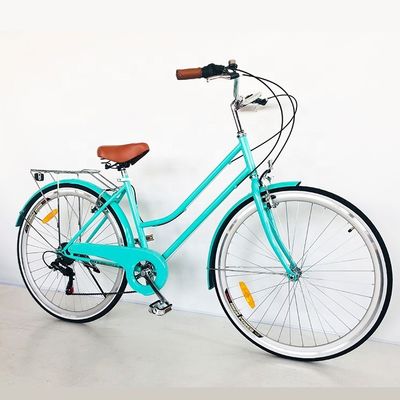 CPSC Colorato 700C CE Hi-Steel Lady City Bike con cerchiera in alluminio e 7 velocità