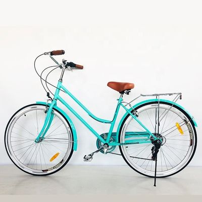 CPSC Colorato 700C CE Hi-Steel Lady City Bike con cerchiera in alluminio e 7 velocità