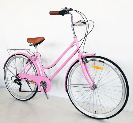 CPSC Colorato 700C CE Hi-Steel Lady City Bike con cerchiera in alluminio e 7 velocità