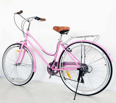 CPSC Colorato 700C CE Hi-Steel Lady City Bike con cerchiera in alluminio e 7 velocità