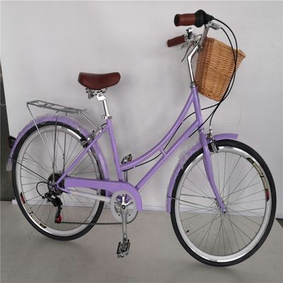 KMC Catena 26 pollici Europa OEM CE Shimano 7 velocità donna Lady City Bici 1.8m Lunghezza