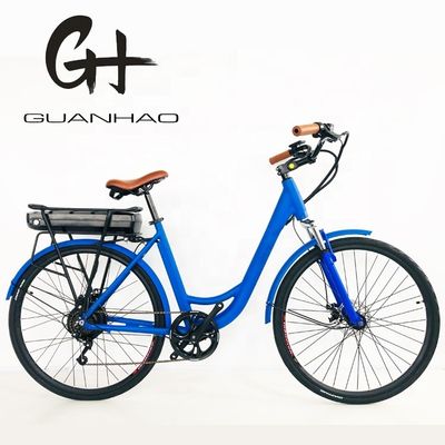 USA Standard 7 velocità City Electric Bike con batteria al litio da 10,4AH e sensore intelligente