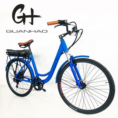 USA Standard 7 velocità City Electric Bike con batteria al litio da 10,4AH e sensore intelligente