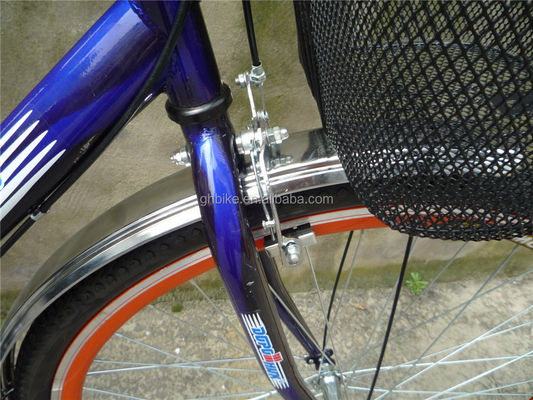 Offerta combo a 3 pezzi Vintage Adult Mens Single Speed Retro City Cruiser Bike con cesto anteriore