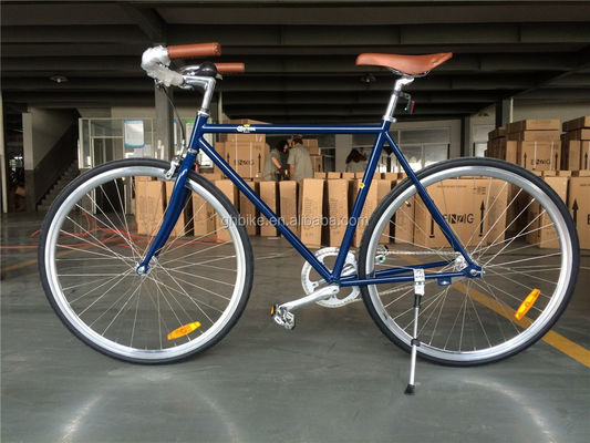 Vintage City Cruiser Bicicleta 700C Uomo adulto Retro Cromo Hybrid Bike con Cro-mo Forchetta