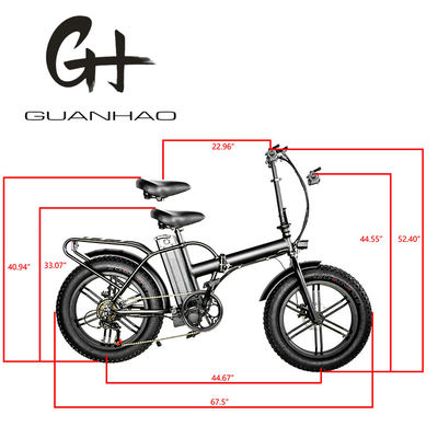 48V 13AH 750W Electric Folding Bike con telaio pieghevole da 20&quot; e set di ruote in lega di magnesio