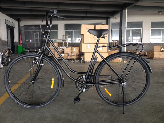 Affordable Black Color Single Speed 26 pollici 28 pollici City Bike per donne con telaio in acciaio
