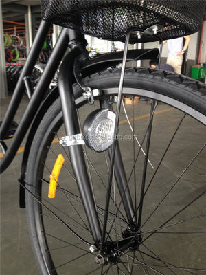 Affordable Black Color Single Speed 26 pollici 28 pollici City Bike per donne con telaio in acciaio