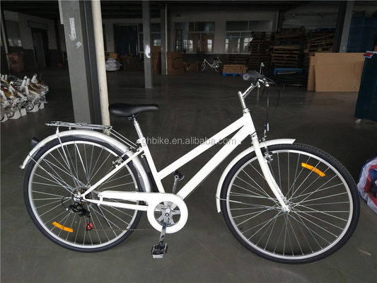 Adult Hybrid Bike 700C 6 Speed Lady City Cruiser Bicicleta con peso lordo di 17 kg
