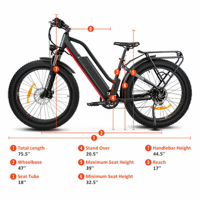 26 pollici 1000W 48V 17AH batteria al litio 7 velocità bici elettrica da montagna per uomini adulti