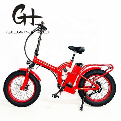 Larghezza del pneumatico 20*4&quot; 48V 21ah Batteria al litio 1000W Bicicleta pieghevole elettrica a sospensione completa