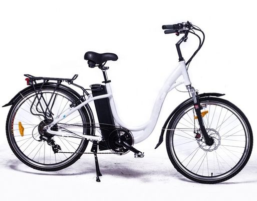 26&quot; 48V 500W 40KM/H 10.4AH Batteria al litio Femmine Cornice in alluminio 7Speeds OEM Customized Step Thru Electric City Bike