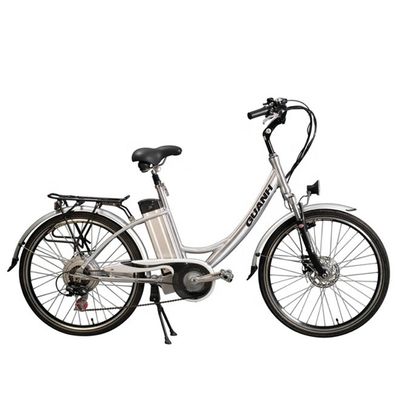 26&quot; 48V 500W 40KM/H 10.4AH Batteria al litio Femmine Cornice in alluminio 7Speeds OEM Customized Step Thru Electric City Bike