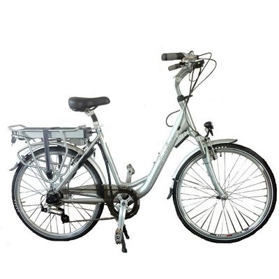 26&quot; 48V 500W 40KM/H 10.4AH Batteria al litio Femmine Cornice in alluminio 7Speeds OEM Customized Step Thru Electric City Bike