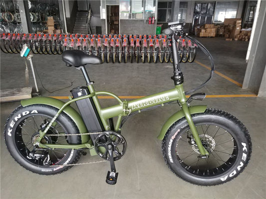 20 pollici 48V 500W 750W 1000W bici pieghevole elettrica con gomma grassa velocità massima 30-50Km / h