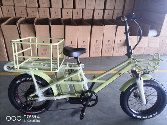 1000W 48V 34A Folding Frame Electric Cargo Bike con pneumatici di 20 pollici e portatore posteriore