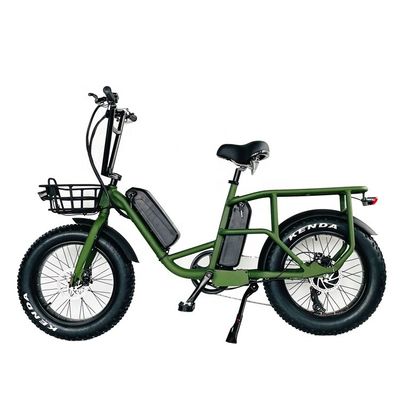 20&quot; 48V 34AH Batteria al litio 1000W 50KM/H Cornice in alluminio 7 velocità Cargo Elettrica doppia batteria ibrida Fat Snow Tire 4.0 Bicicletta