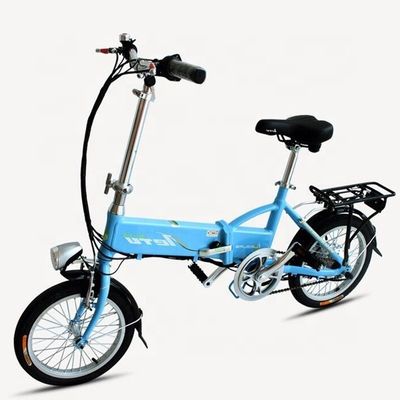 16 &quot;Mini bicicletta pieghevole con 24V 250W motore e 10AH batteria al litio ingranaggi single velocità