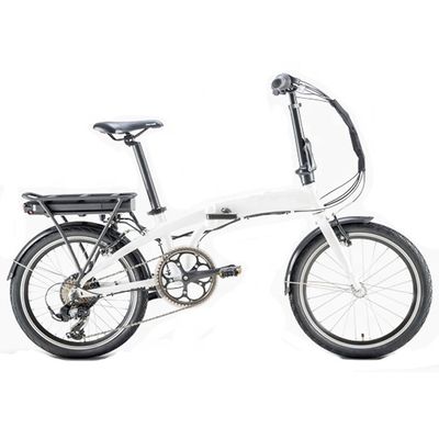 Bicicletta pieghevole mini elettrica da 20 pollici certificata CE con 7 marce e batteria da 10,5 AH