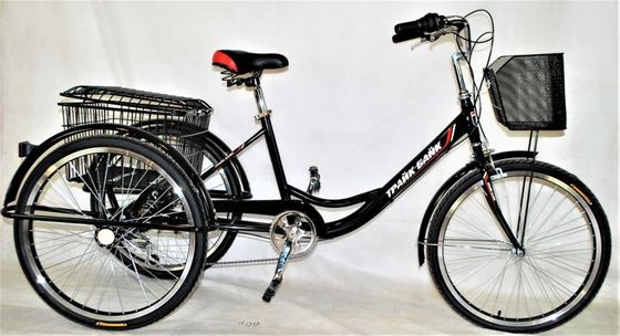 24&quot; motore a mozzo posteriore telaio in acciaio 7 velocità 36V350W 35KM/h Tricicli elettrici per adulti unisex