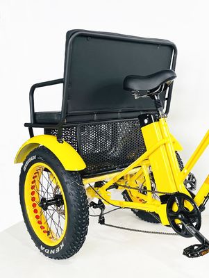 US Fat Tire Triciclo elettrico per passeggeri con motore Bafang da 1000 W e pedale in alluminio