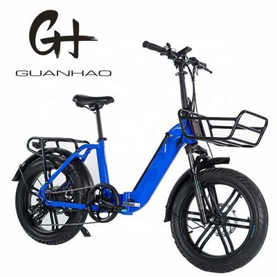 Motore Magwheel 750W tramite telaio pieghevole in alluminio sospensione forchetta bici pieghevole elettrica