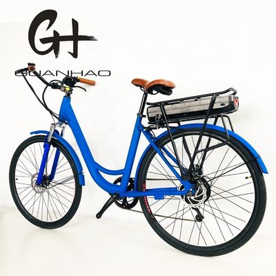 27.5&quot; 48V 500W 14AH 45KM/H EN15194 CE Stock Lady Electric City Ebike con trasmissione posteriore a 7 velocità