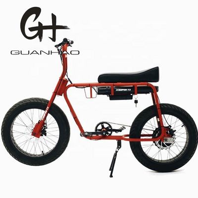 Freno a disco 20 pollici 750w 1000w doppia batteria gomma elettrica grassa mountain bike vintage 2 posti Beach Cruiser Max 50KM/H ebike