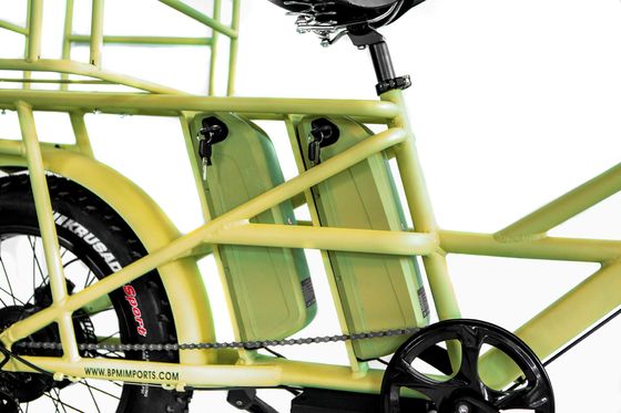 Cornice in lega di alluminio 48V34AH 1000W Fat Tire Ebike con doppie batterie e due cestini