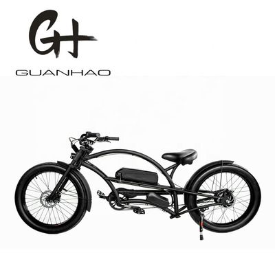 Single Speed 750W 28MPH 48V 17AH 24inch 3.0 Pneumatici Chopper Bicicletta elettrica Beach Cruiser