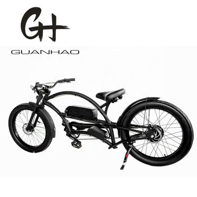 Single Speed 750W 28MPH 48V 17AH 24inch 3.0 Pneumatici Chopper Bicicletta elettrica Beach Cruiser
