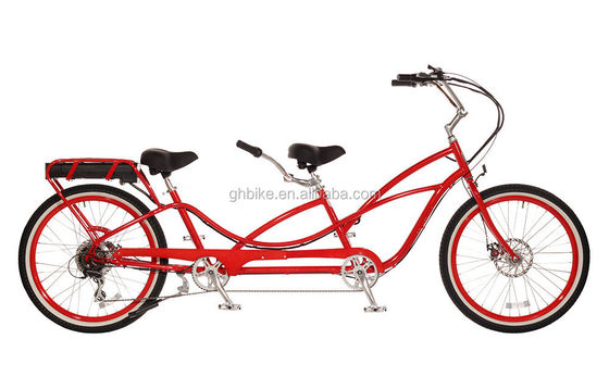 Bicicletta elettrica per due passeggeri 36V 400W batteria al litio 26 pollici Gloss pneumatico Peso 27kg