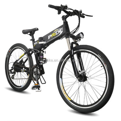 Cornice verde da 26 pollici 350W 36V pieghevole Bicicletta elettrica Cornice in acciaio al carbonio