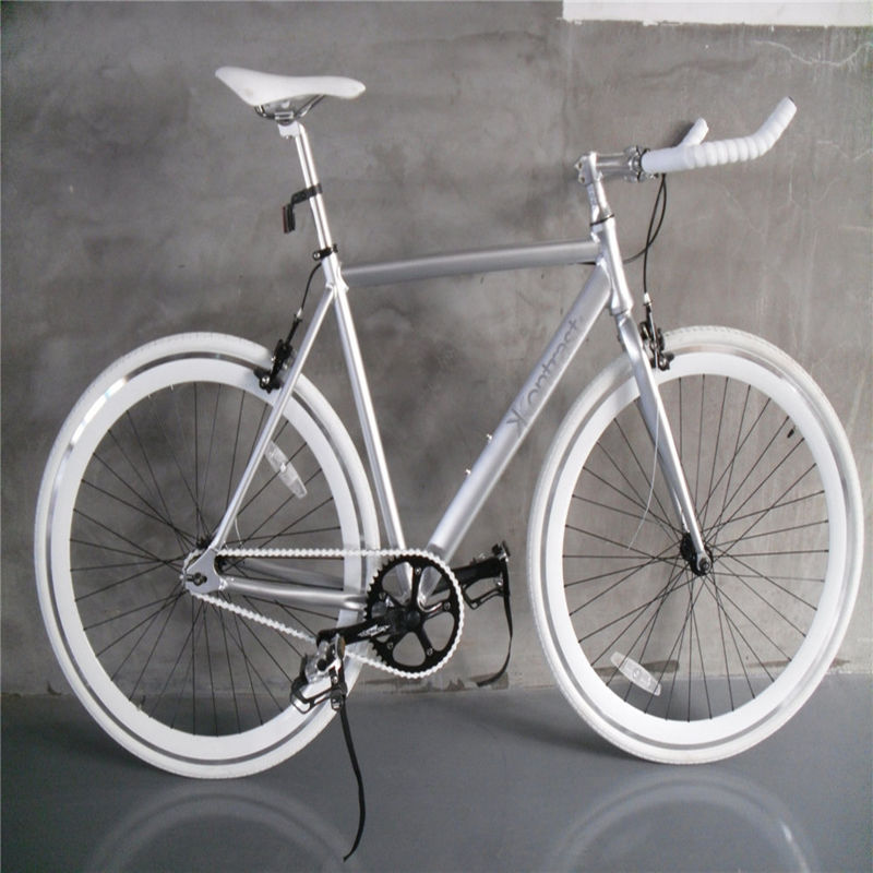 Lasco Crank Set Colore argento Single Speed Bullbar Aluminico Leggio Cornice Vintage Fixie Fixed Gear Bicicleta
