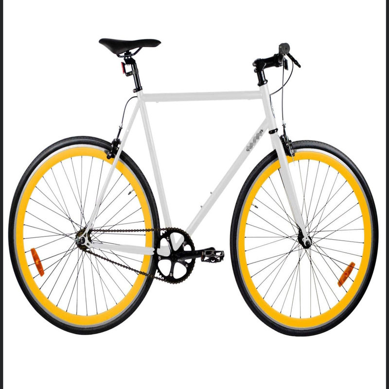 60 cm di telaio in acciaio Fixie Fixed Gear Bike Promax Double V Brake 700c Single Speed Track